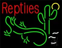 Red Reptiles Green Logo 1 LED Neon Sign