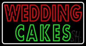 Wedding Cakes Double Stroke LED Neon Sign