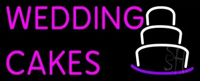 Wedding Cakes In Pink LED Neon Sign
