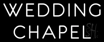White Wedding Chapel LED Neon Sign