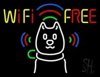 Wifi With Dog Logo 1 LED Neon Sign