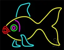Yellow Fish 1 LED Neon Sign