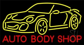 Blue Auto Body Shop 1 LED Neon Sign