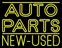 Double Stroke Yellow Auto Parts New Used LED Neon Sign