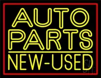 Double Stroke Auto Parts Red Border LED Neon Sign
