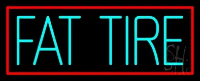 Turquoise Fat Tire LED Neon Sign