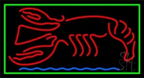 Lobster Blue Line 1 LED Neon Sign