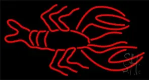 Lobster Logo In Red LED Neon Sign