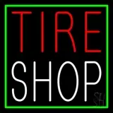 Red Tire Shop Block LED Neon Sign