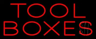 Red Tool Boxes 2 LED Neon Sign