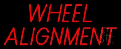 Red Wheel Alignment 1 LED Neon Sign
