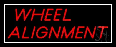 Red Wheel Alignment LED Neon Sign