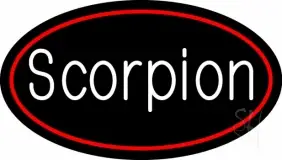 Scorpion Red Oval LED Neon Sign