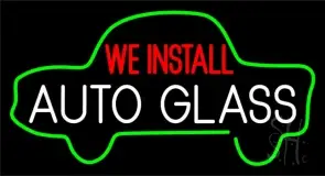 We Install Auto Glass Car Logo LED Neon Sign
