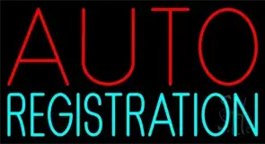 Auto Registration Block LED Neon Sign