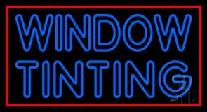 Double Stroke Window Tinting Red Border LED Neon Sign