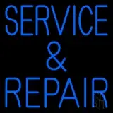 Blue Service And Repair 1 LED Neon Sign