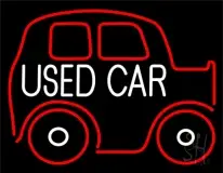 White Used Car With Logo LED Neon Sign