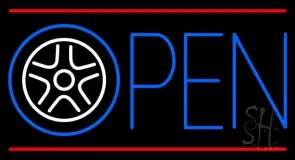 Car Open Red Lines LED Neon Sign