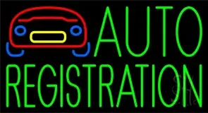 Green Auto Registration With Logo LED Neon Sign