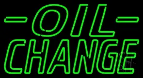 Green Oil Change LED Neon Sign