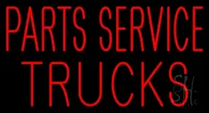 Red Parts Service Trucks LED Neon Sign