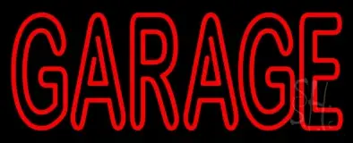 Red Double Stroke Garage LED Neon Sign
