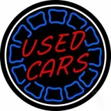 Red Used Cars White Border LED Neon Sign