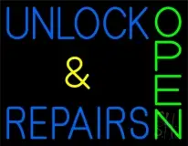 Unlock And Repairs Green Open LED Neon Sign