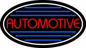 Automotive With Blue Lines LED Neon Sign