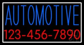 Automotive With Phone Number And Border LED Neon Sign