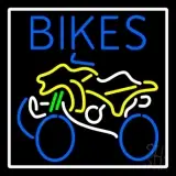 Blue Bikes With Logo LED Neon Sign