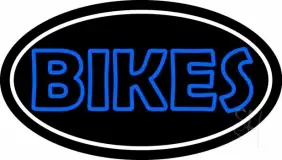 Blue Double Stroke Bikes LED Neon Sign