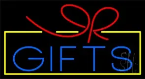 Blue Gifts Block Logo LED Neon Sign