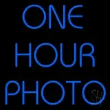 Blue One Hour Photo LED Neon Sign