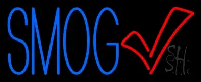 Blue Smog Check With Logo LED Neon Sign