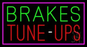 Brakes Tune Up Pink Border LED Neon Sign