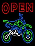 Double Stroke Red Open Bike Logo LED Neon Sign