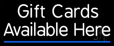 Gift Cards Available Here Blue Line LED Neon Sign