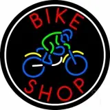 Red Bike Shop With Logo LED Neon Sign