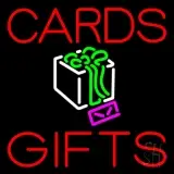 Red Cards And Gifts Block LED Neon Sign