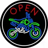 Red Open Bike Logo LED Neon Sign