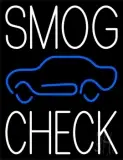 White Smog Check Car Logo LED Neon Sign