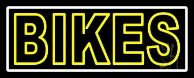 Yellow Double Stroke Bikes LED Neon Sign