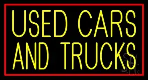 Yellow Used Cars And Trucks 1 LED Neon Sign