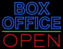 Blue Box Office Open LED Neon Sign