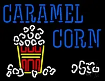 Blue Caramel Corn With Logo LED Neon Sign