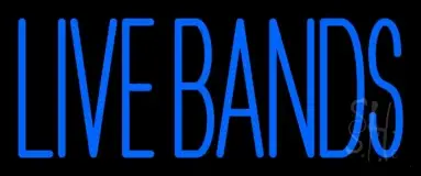 Blue Live Bands 2 LED Neon Sign