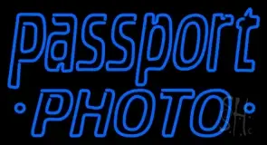 Blue Passport LED Neon Sign