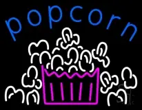 Blue Popcorn Logo LED Neon Sign